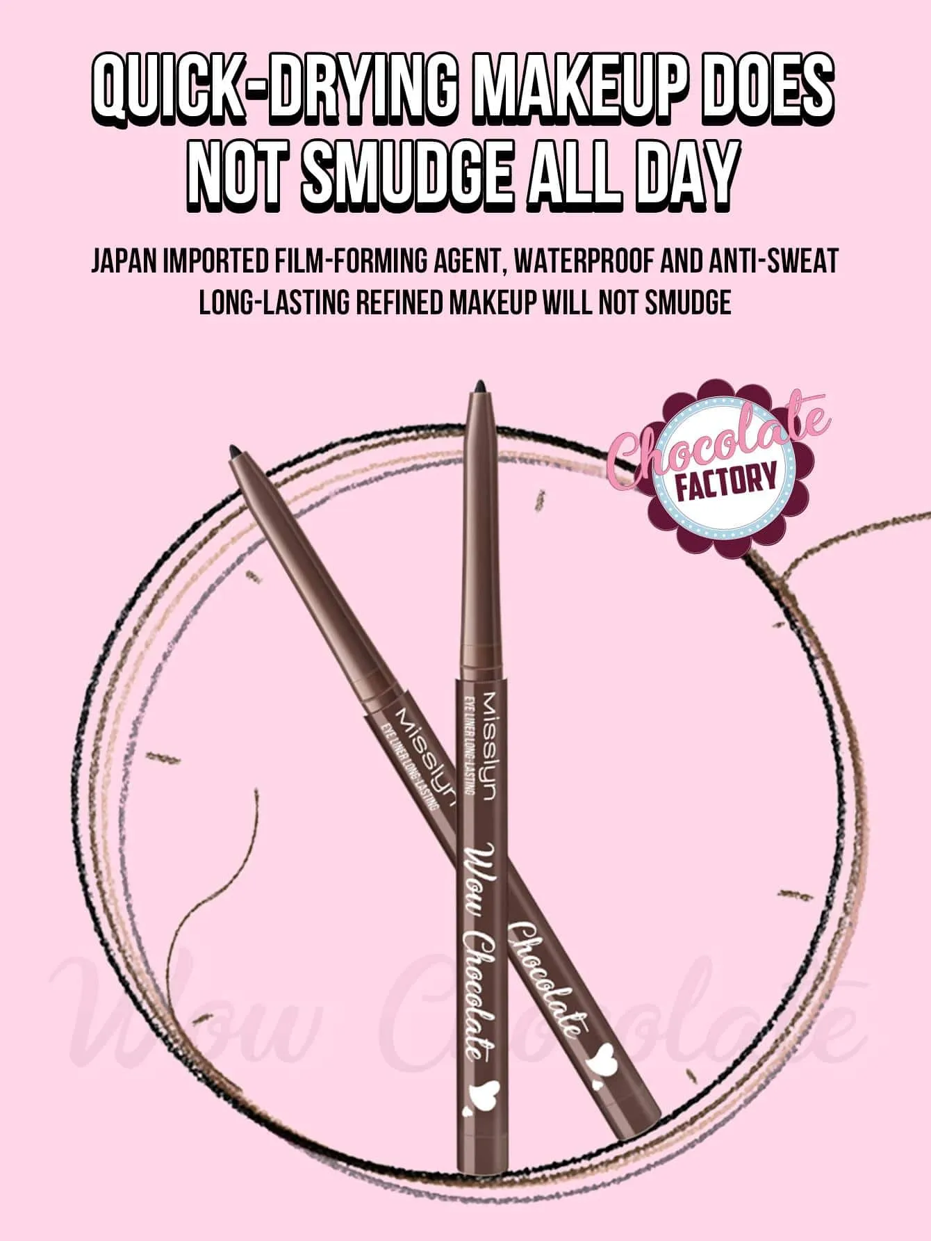 Misslyn CHOCOLATE EYE LINER LONG-LASTING, Creamy, Ultra-Pigmented & Waterproof, Creates Bold & Defined Lines, Vegan & Cruelty-Free