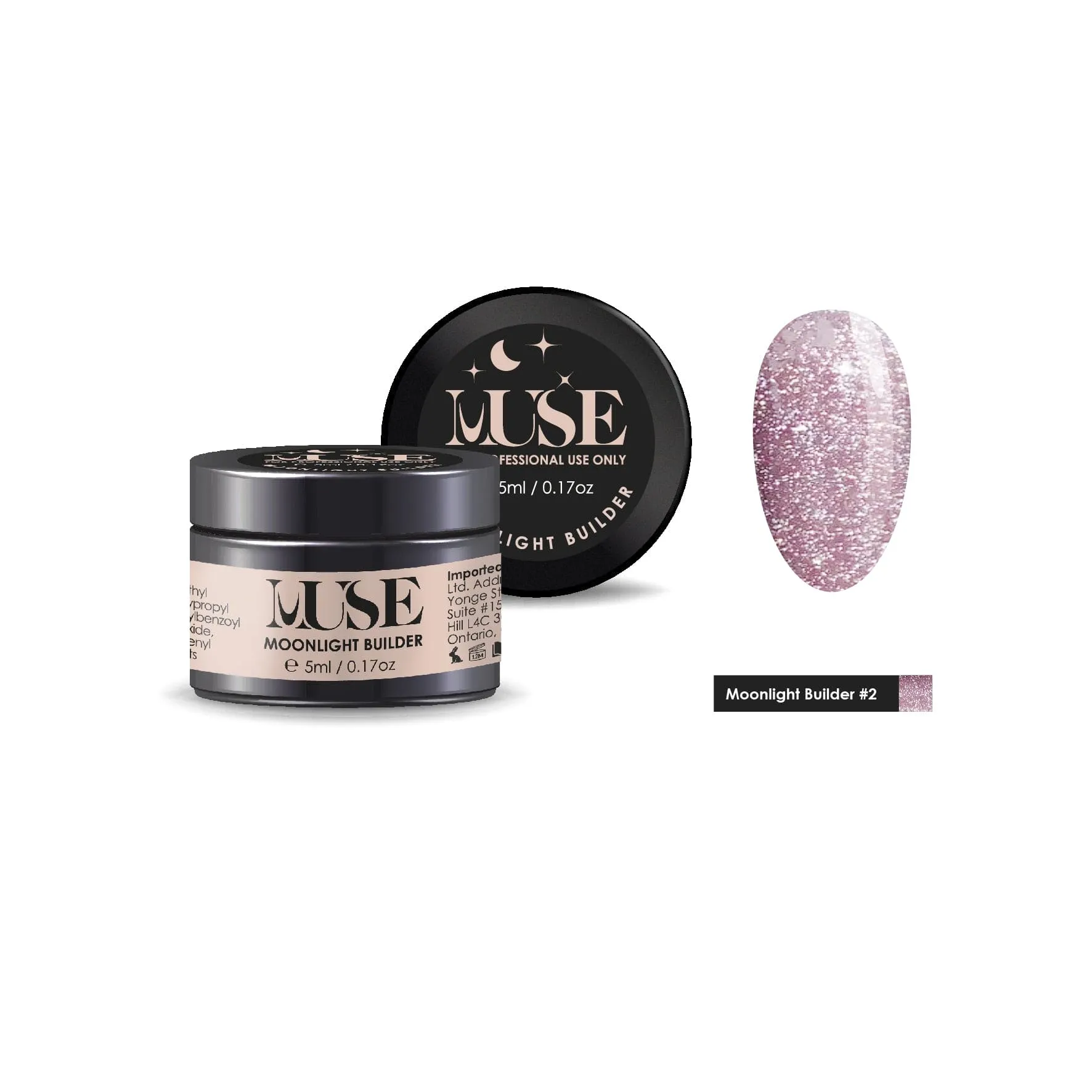Moonlight Dusty Purple Reflective Builder Gel