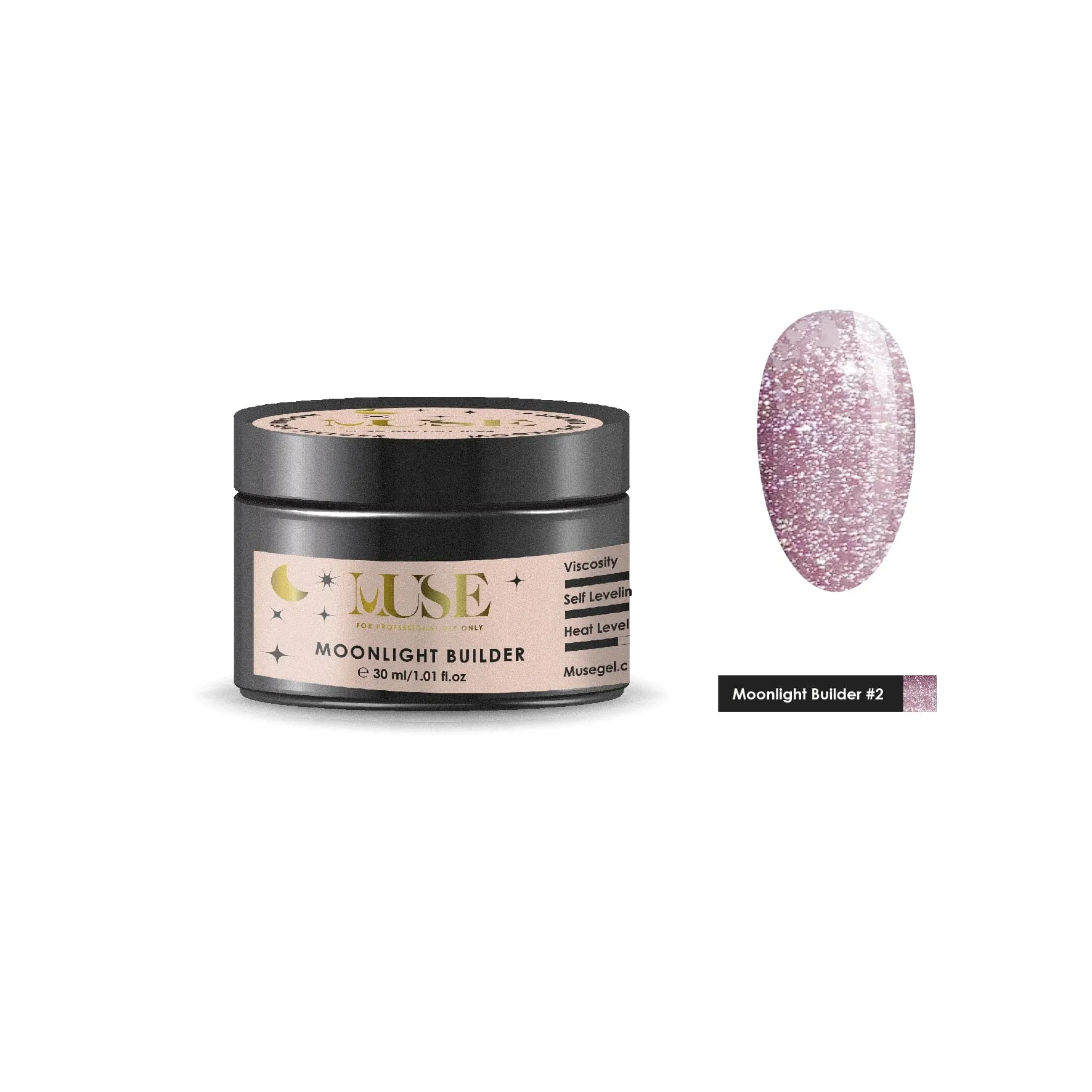 Moonlight Dusty Purple Reflective Builder Gel