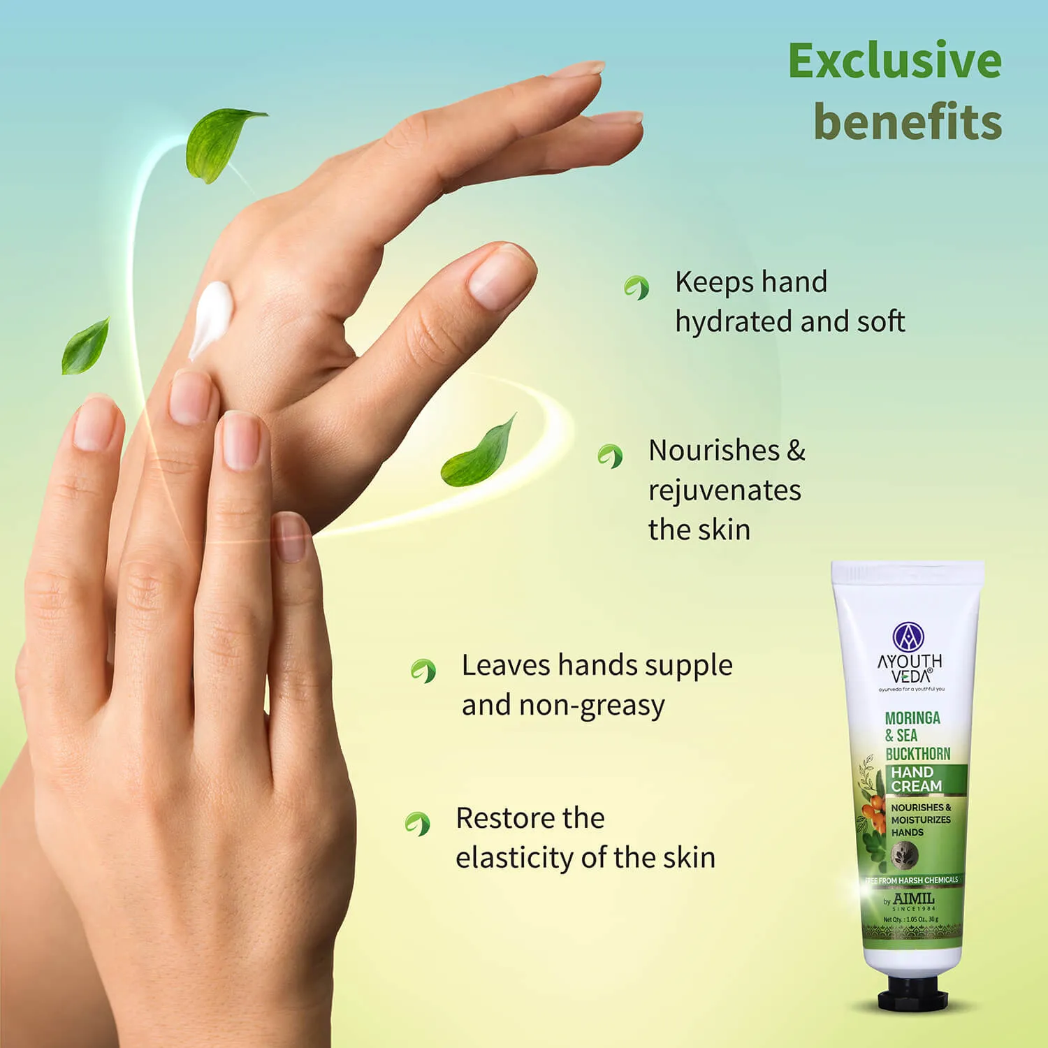 Moringa & Sea  Buckthorn Hand Cream For Moisturization 30g