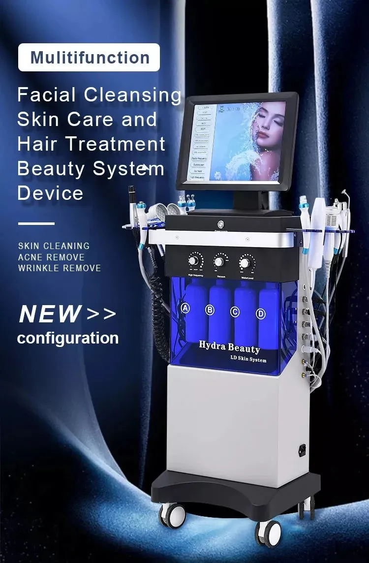 Multifunction Facial Clean / Lifting Skin Rejuvenation Oxygen Hydra Dermabrasion Skin Care Machine