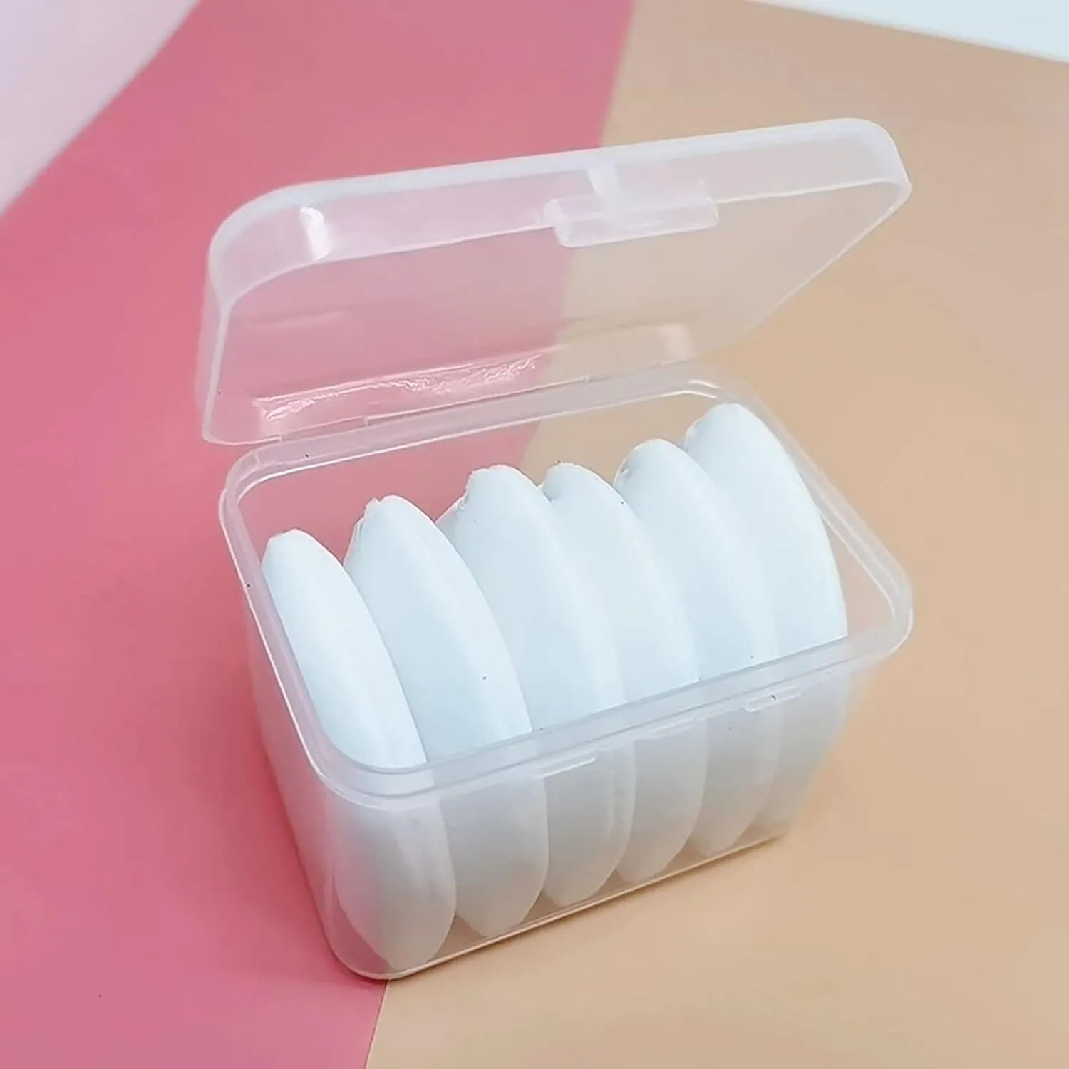 N/A 6 Pcs Triangular Soft Cotton Loose Powder Puff Reusable Fan-shaped Makeup Face Body Sponge Puff Cosmetic Tools(White, 6pcs)