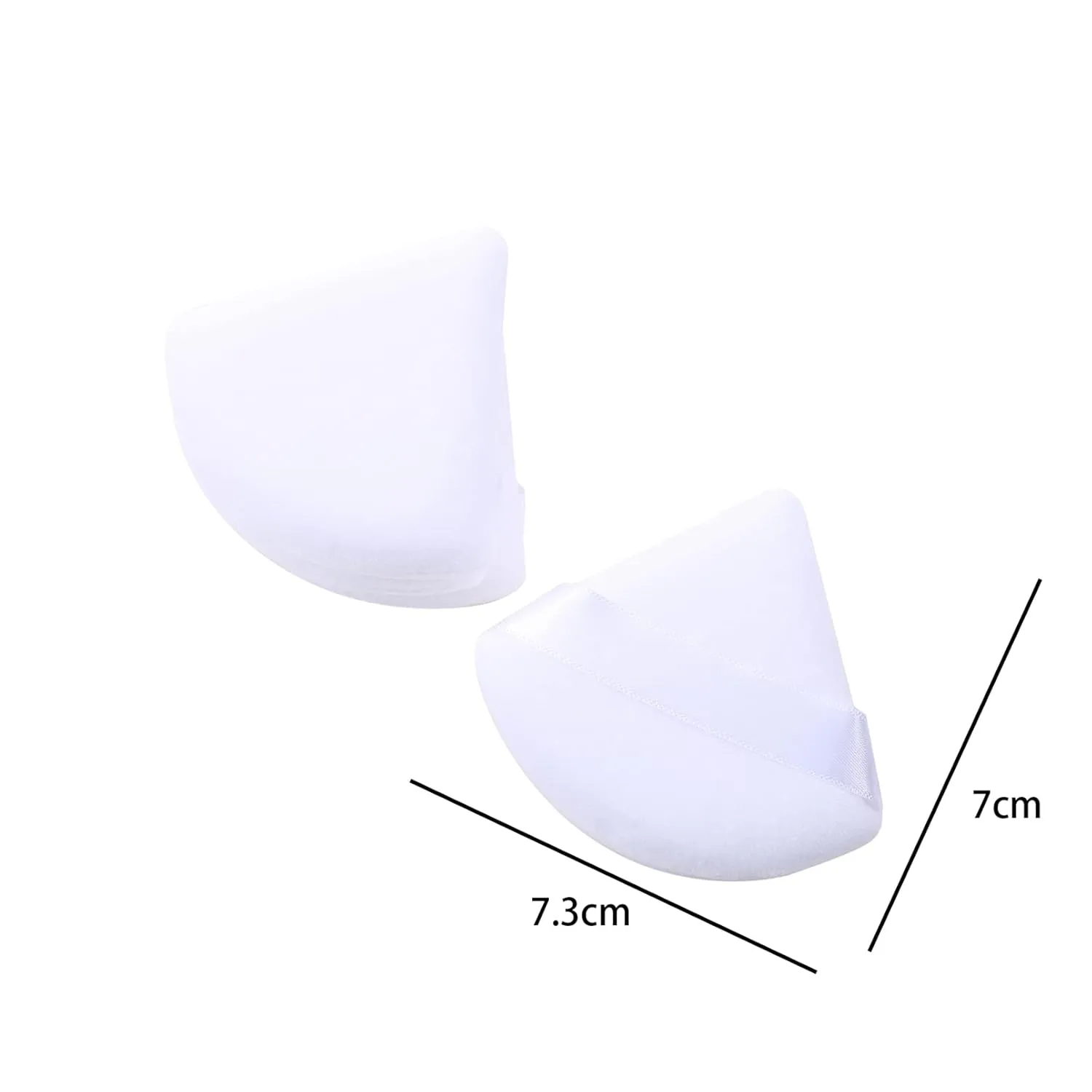 N/A 6 Pcs Triangular Soft Cotton Loose Powder Puff Reusable Fan-shaped Makeup Face Body Sponge Puff Cosmetic Tools(White, 6pcs)