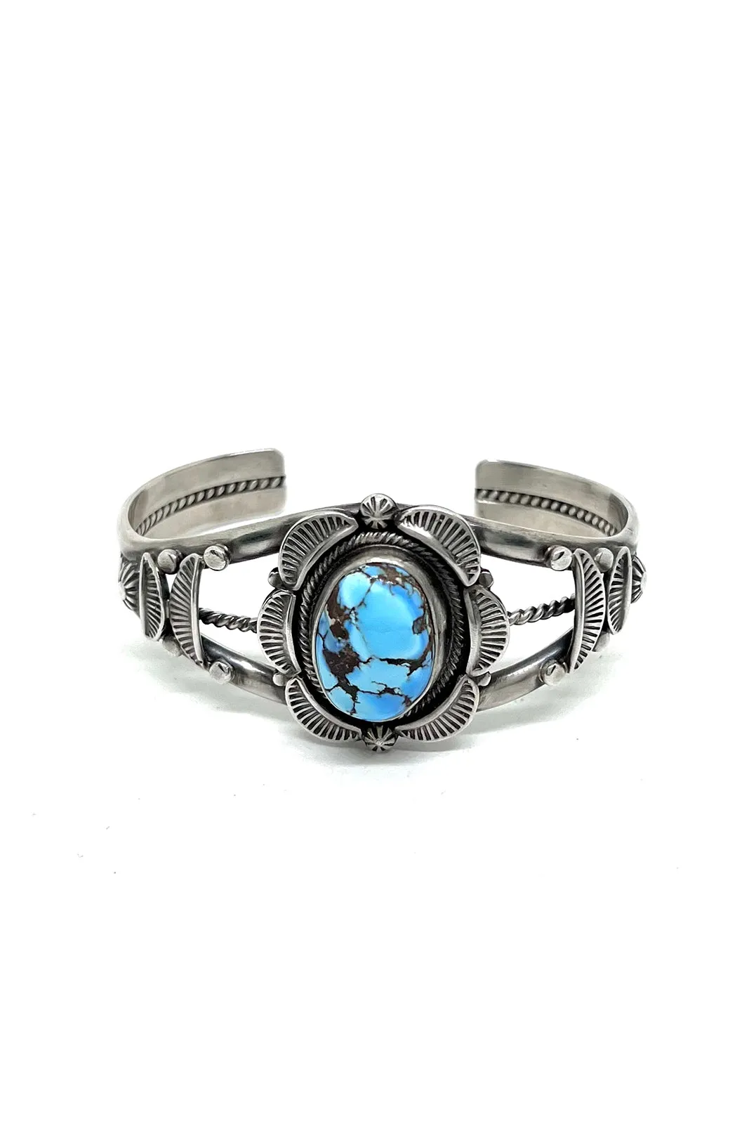 Navajo Landoll Benally Golden Hills Turquoise Cuff Bracelet