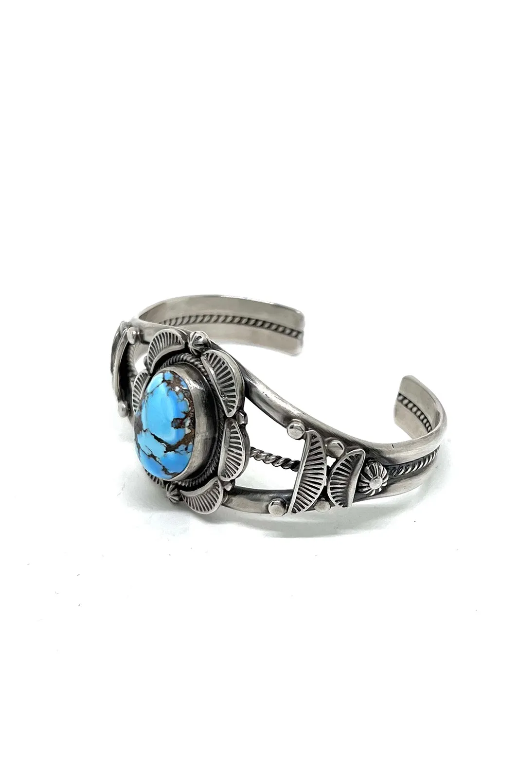 Navajo Landoll Benally Golden Hills Turquoise Cuff Bracelet