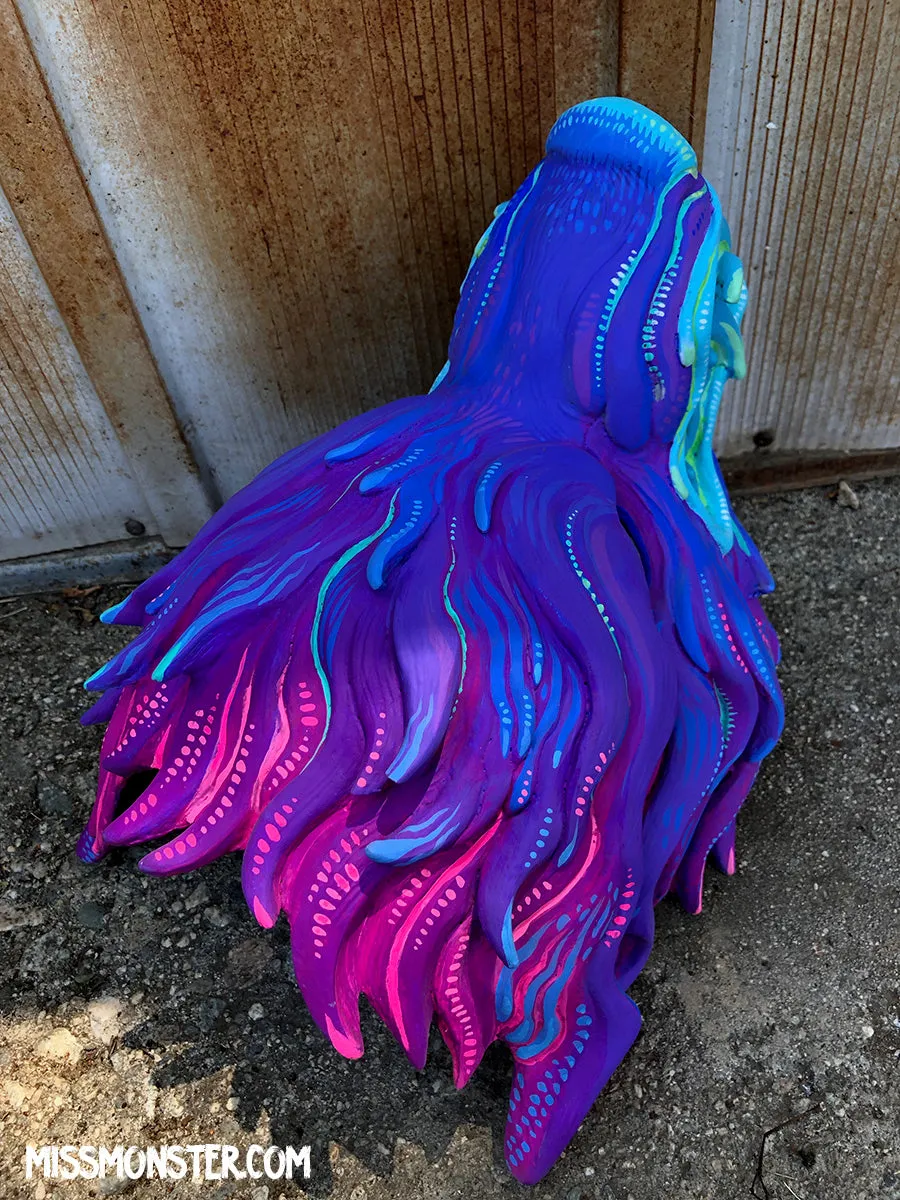 NEON WAVEWOLF- HAND PAINTED MASK