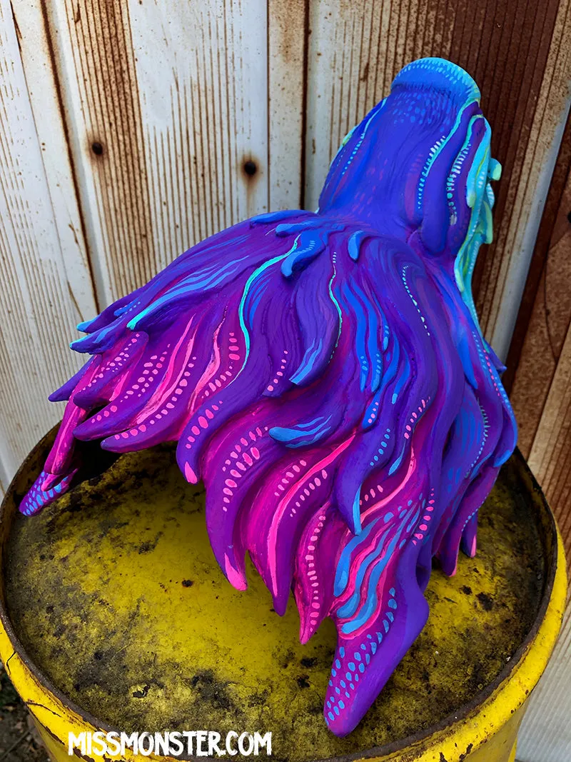 NEON WAVEWOLF- HAND PAINTED MASK