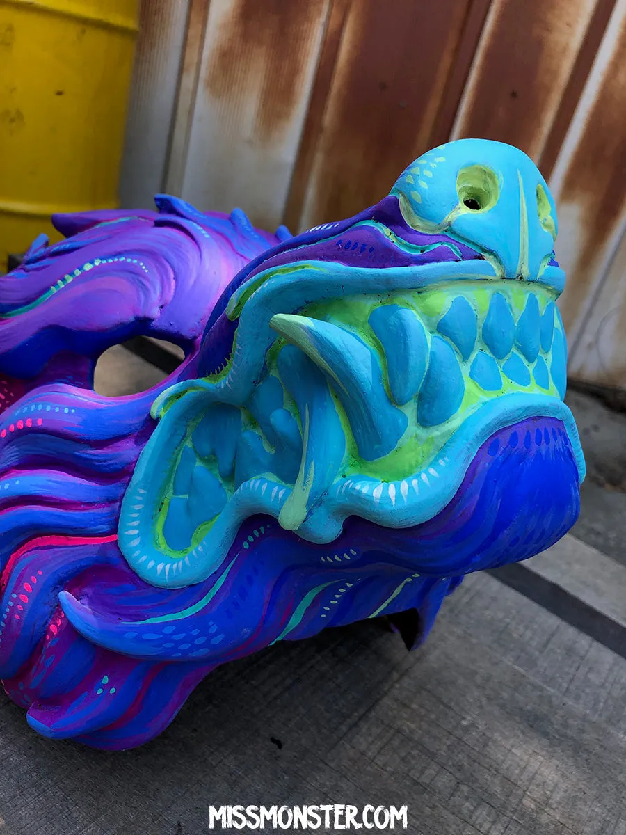 NEON WAVEWOLF- HAND PAINTED MASK