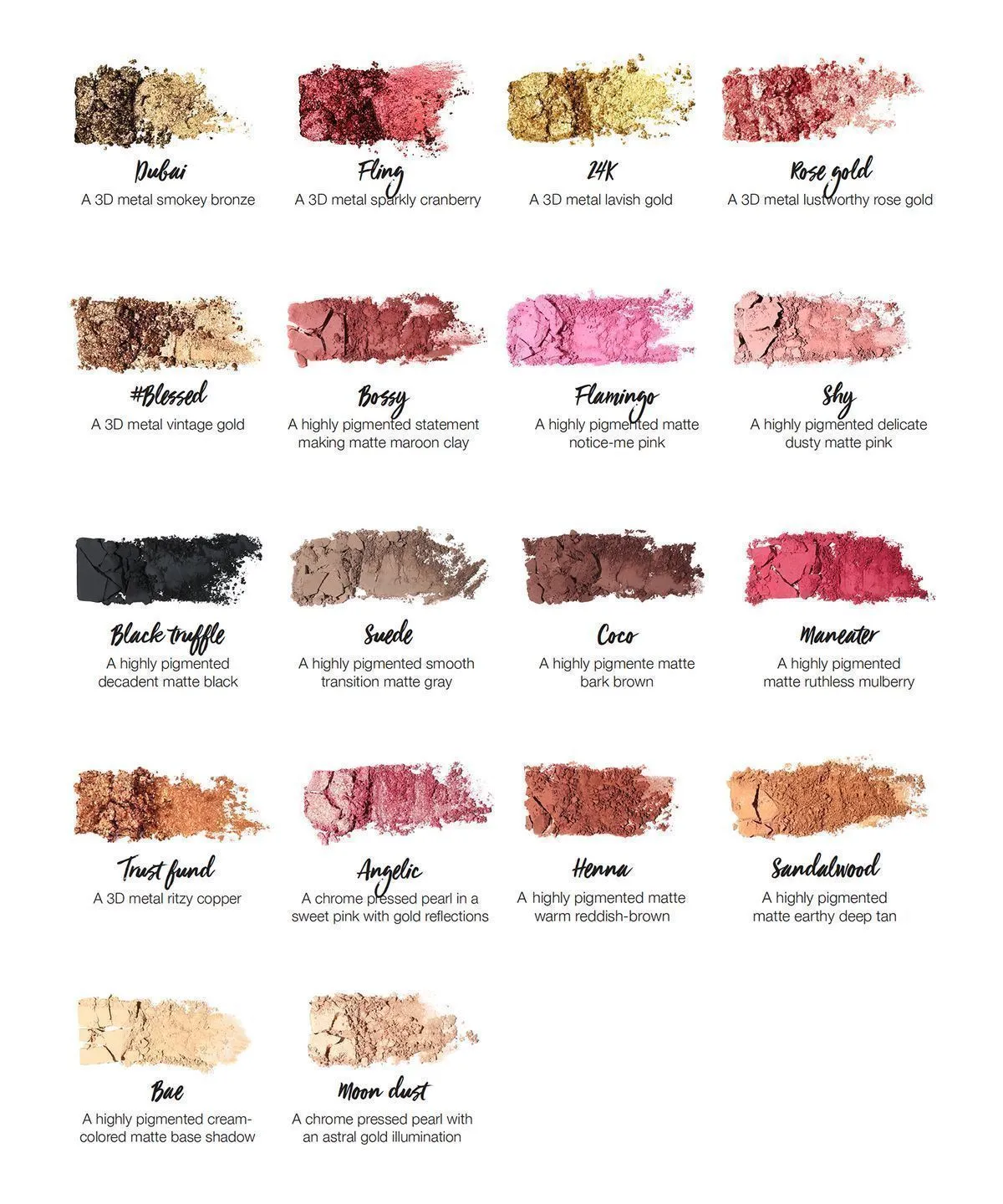 New Huda Beauty Rose Gold Edition Textured Eye Shadows Palette 18 Colours