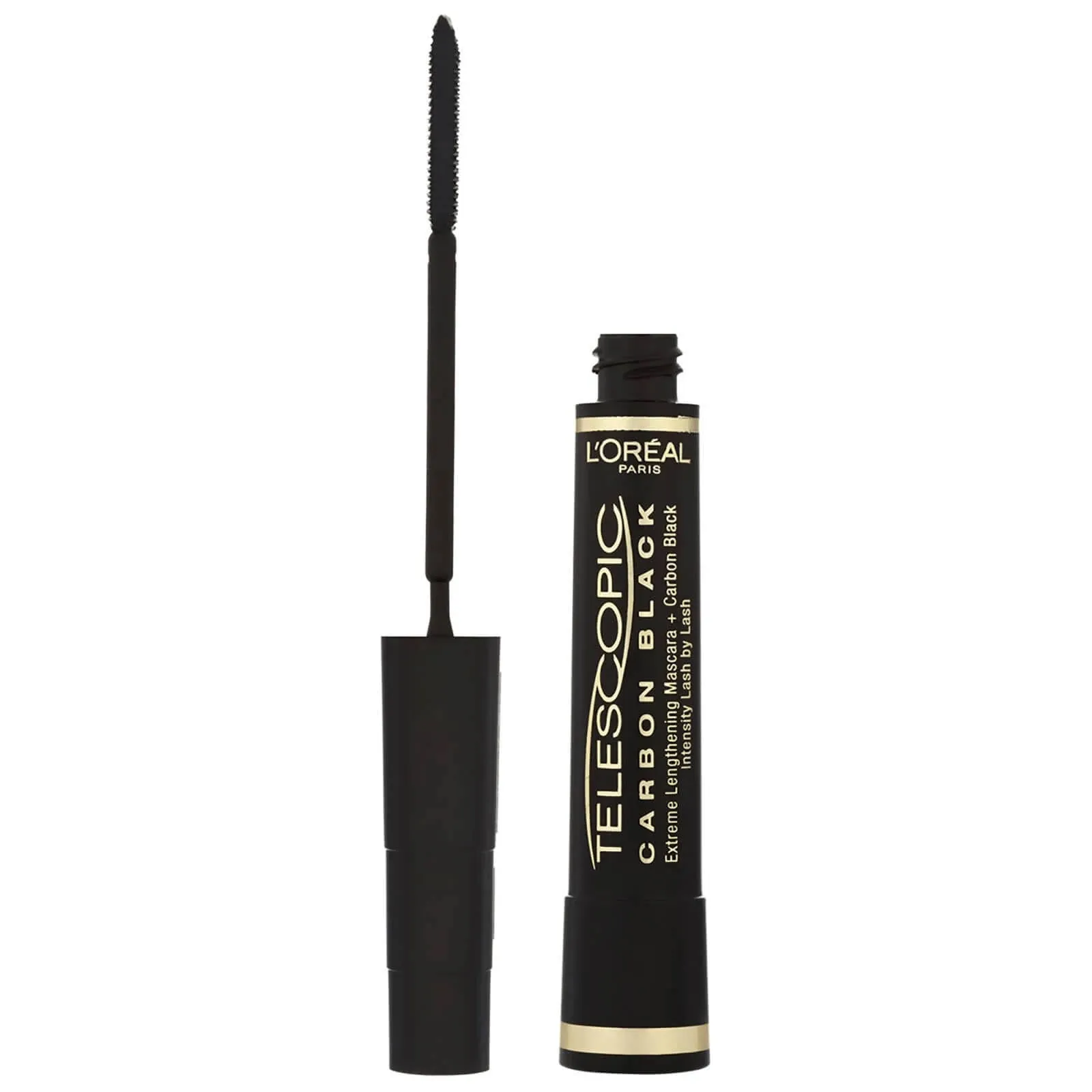 New L'Oréal Paris Telescopic Mascara, Lengthening Up to 60% Longer Lashes, No Clumps, Carbon Black