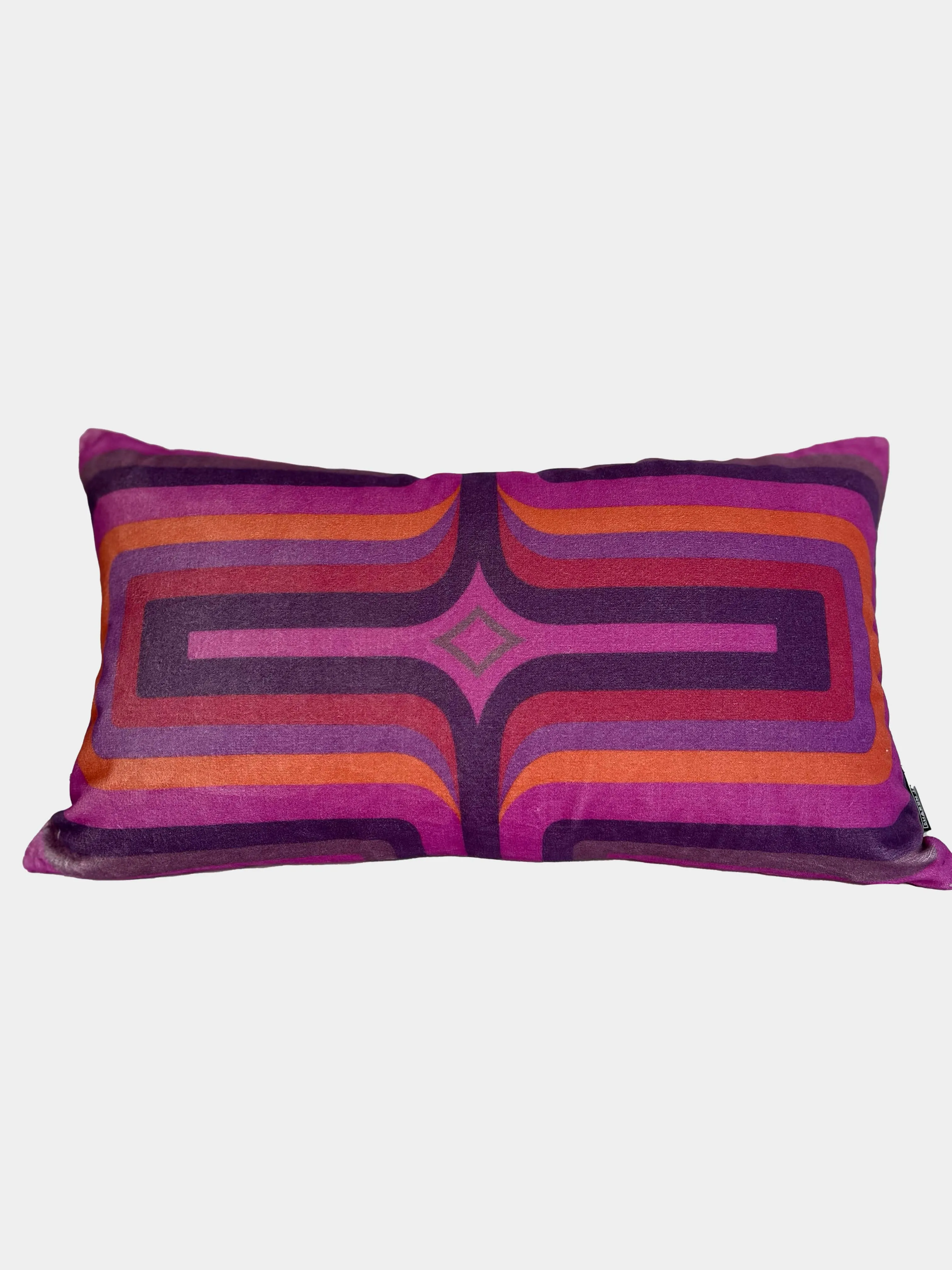 NEW - Retro Geometric Velvet - Pink  Coral