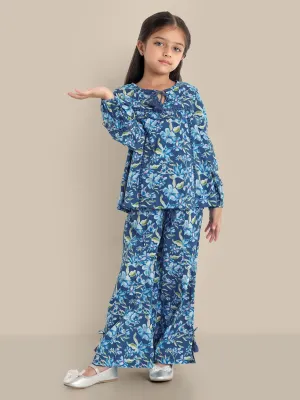 Nina Girls Pants - Blue Flower