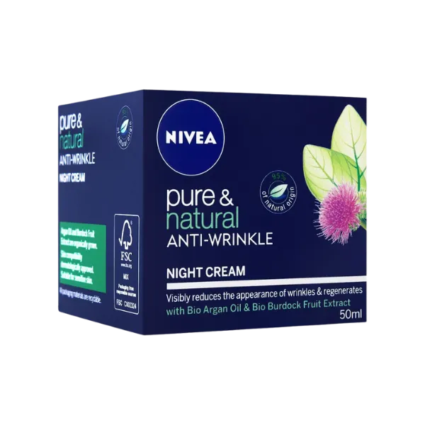 Nivea Pure & Natural Anti Wrinkle Night Cream 50ml