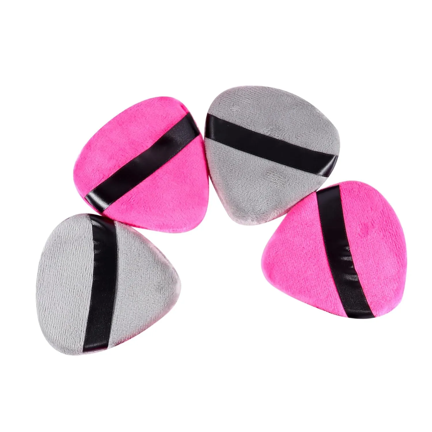 NOLITOY 4pcs Water Drop Shape Makeup Velour Powder Puff for Foundation Concealer Blusher Portable Beauty Sponges
