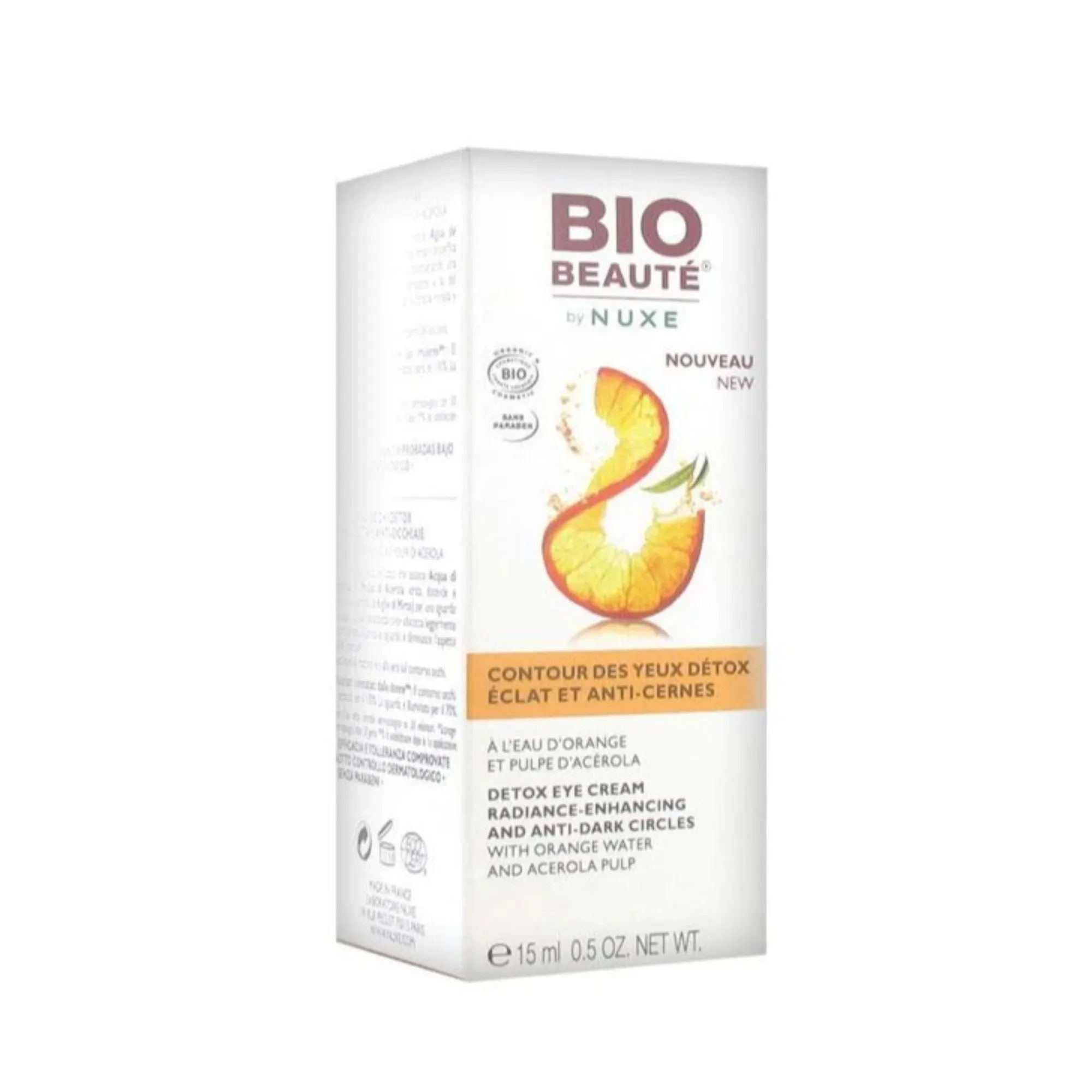 Nuxe Bio Beauté Detox Eye Cream Radiance-Enhancing and Anti-Dark Circles 15ml