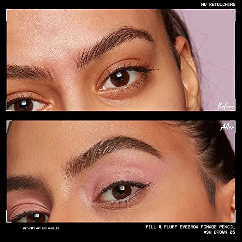 NYX PROFESSIONAL MAKEUP Fill & Fluff Eyebrow Pomade Pencil, Ash Brown, 0,2 g, Auburn, Pack of 1 (0800897188054)