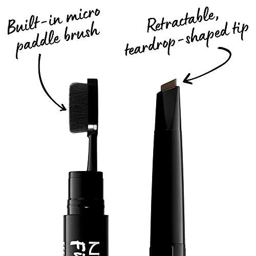 NYX PROFESSIONAL MAKEUP Fill & Fluff Eyebrow Pomade Pencil, Ash Brown, 0,2 g, Auburn, Pack of 1 (0800897188054)