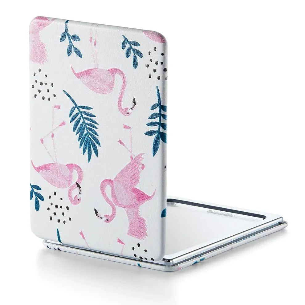 OMIRO 1X/3X Magnifying Mirror, Unique Painting Compact Mirror with Classical PU Leather (Sunflowers)