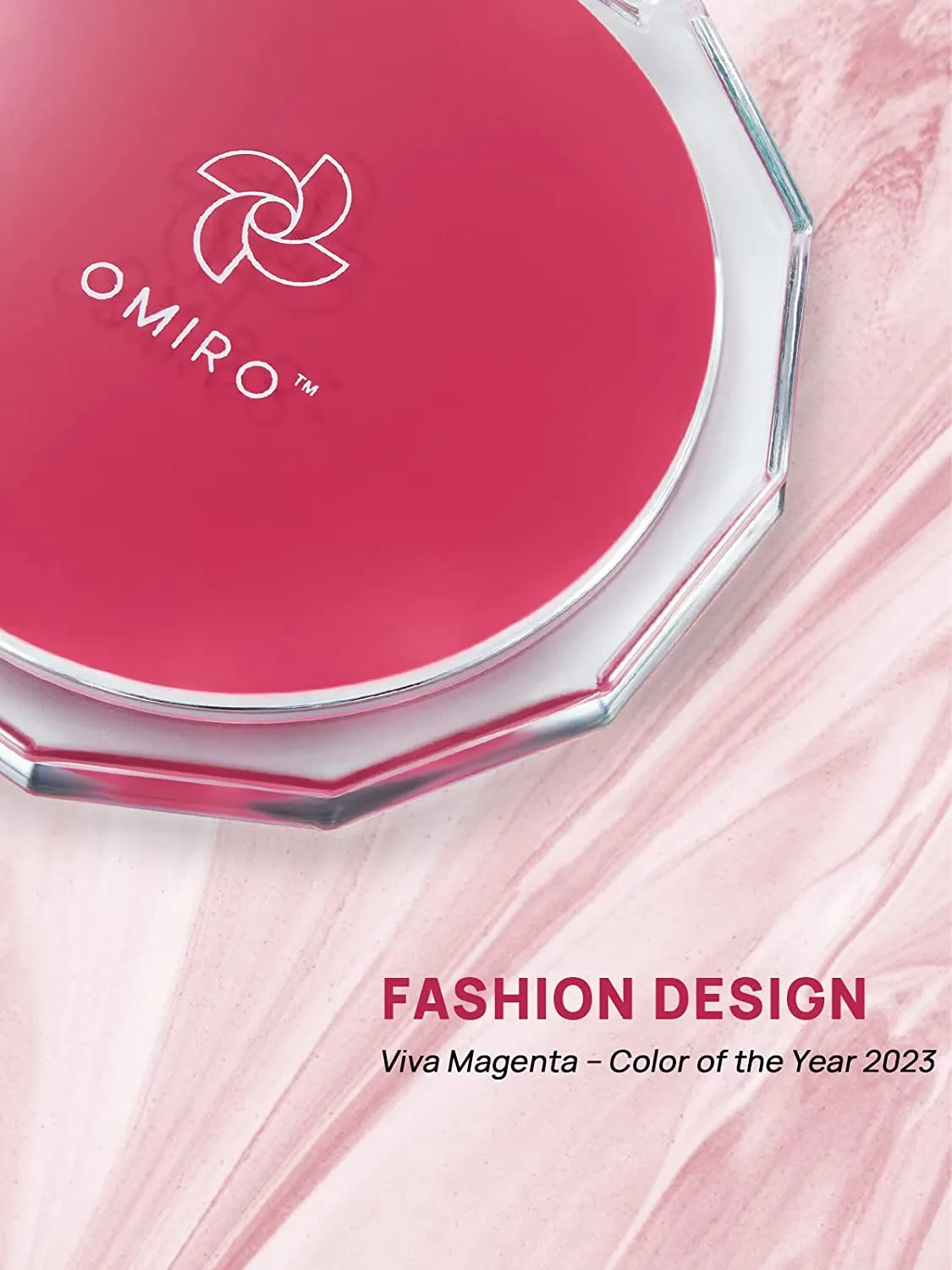 OMIRO Compact Mirror, 3½" 1X/10X Magnification Mini Folding Makeup Mirror for Purses (Color of The Year 2023 - Viva Magenta)