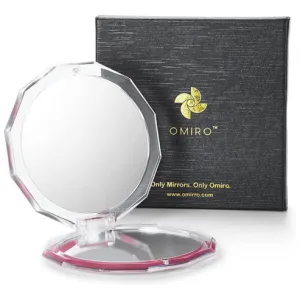OMIRO Compact Mirror, 3½" 1X/10X Magnification Mini Folding Makeup Mirror for Purses (Color of The Year 2023 - Viva Magenta)