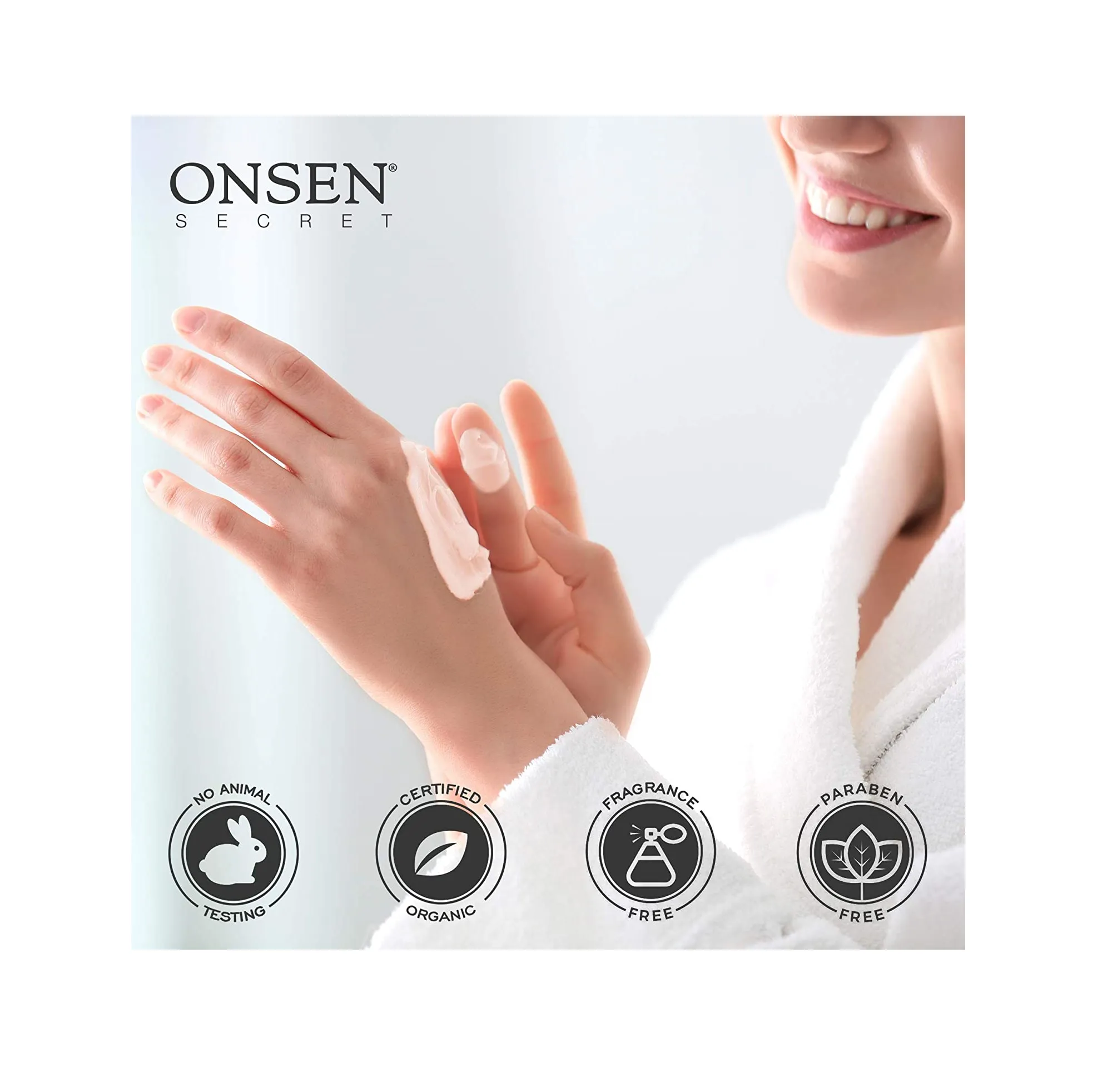Onsen Japanese Anti Aging Hand Cream - Firming Hand Lotion Features Pagoda Flower Enzyme Wasabi Extract Infusion Hyaluronic Acid and Shea Butter for Clarified and Moisture Rich Skin - 2 Packs