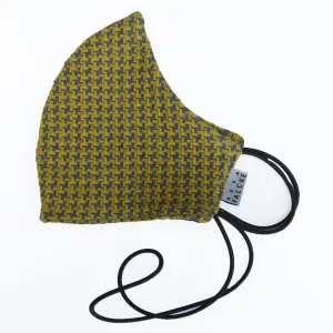 Organic Jacquard cotton mask - Mustard