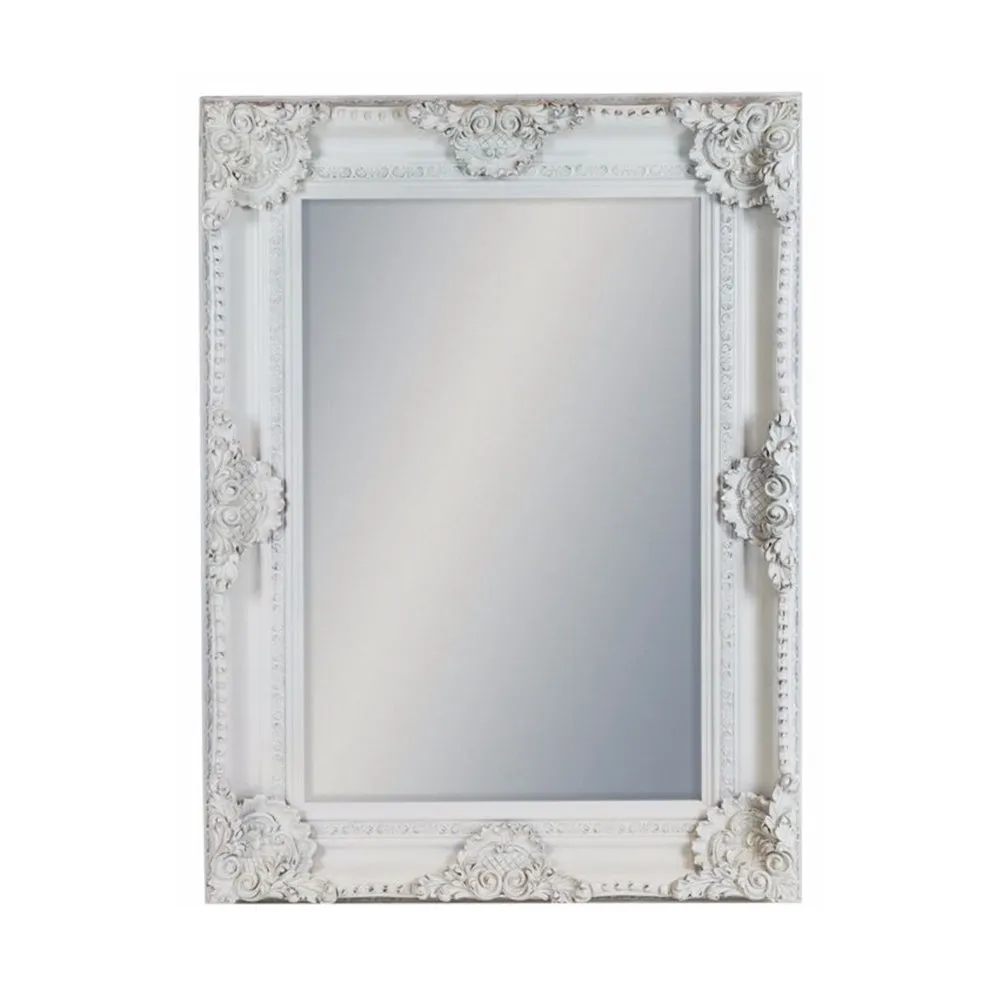 Ornate Mirror - White Baroque - 120cm x 90cm