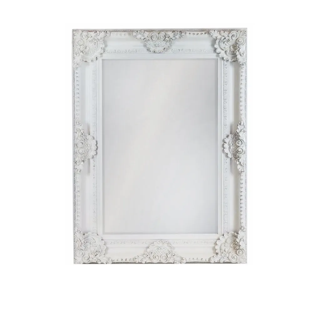 Ornate Mirror - White Baroque - 120cm x 90cm