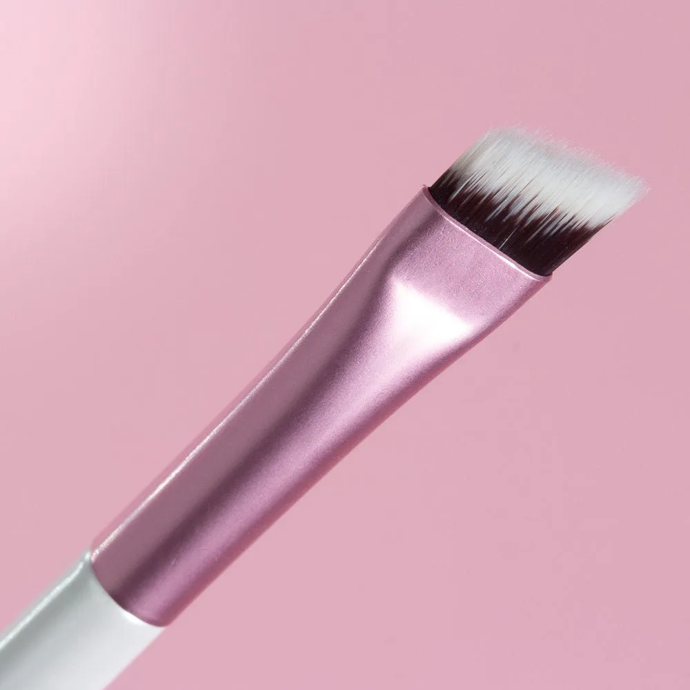 Oscar Charles Eyebrow & Spoolie Makeup Brush Professional, Double Ended with Angled Brow Brush and Spoolie