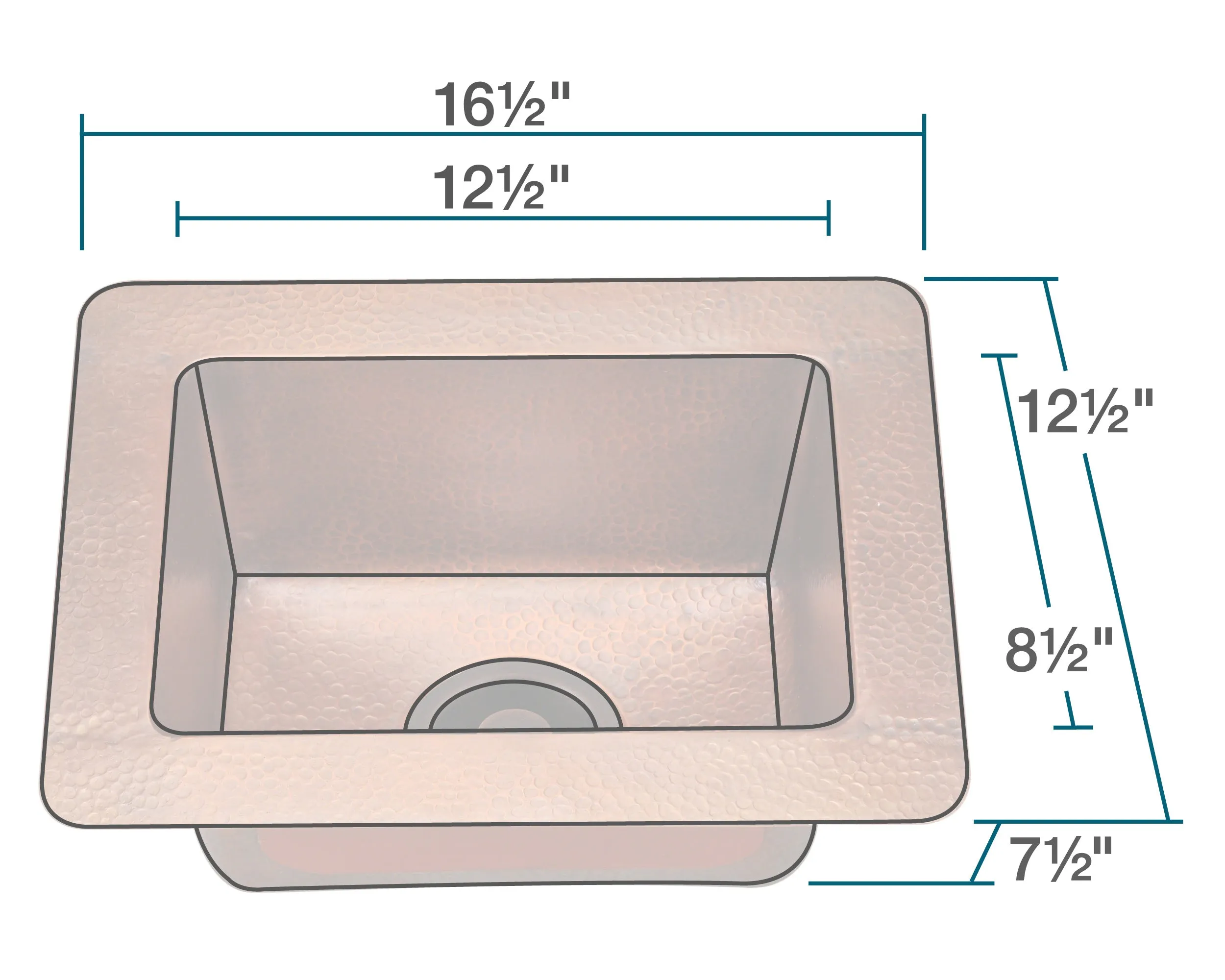 P509 Small Single Bowl Copper Sink