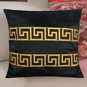 Pack of 2 Premium Versace Velvet Cushion Covers - Black