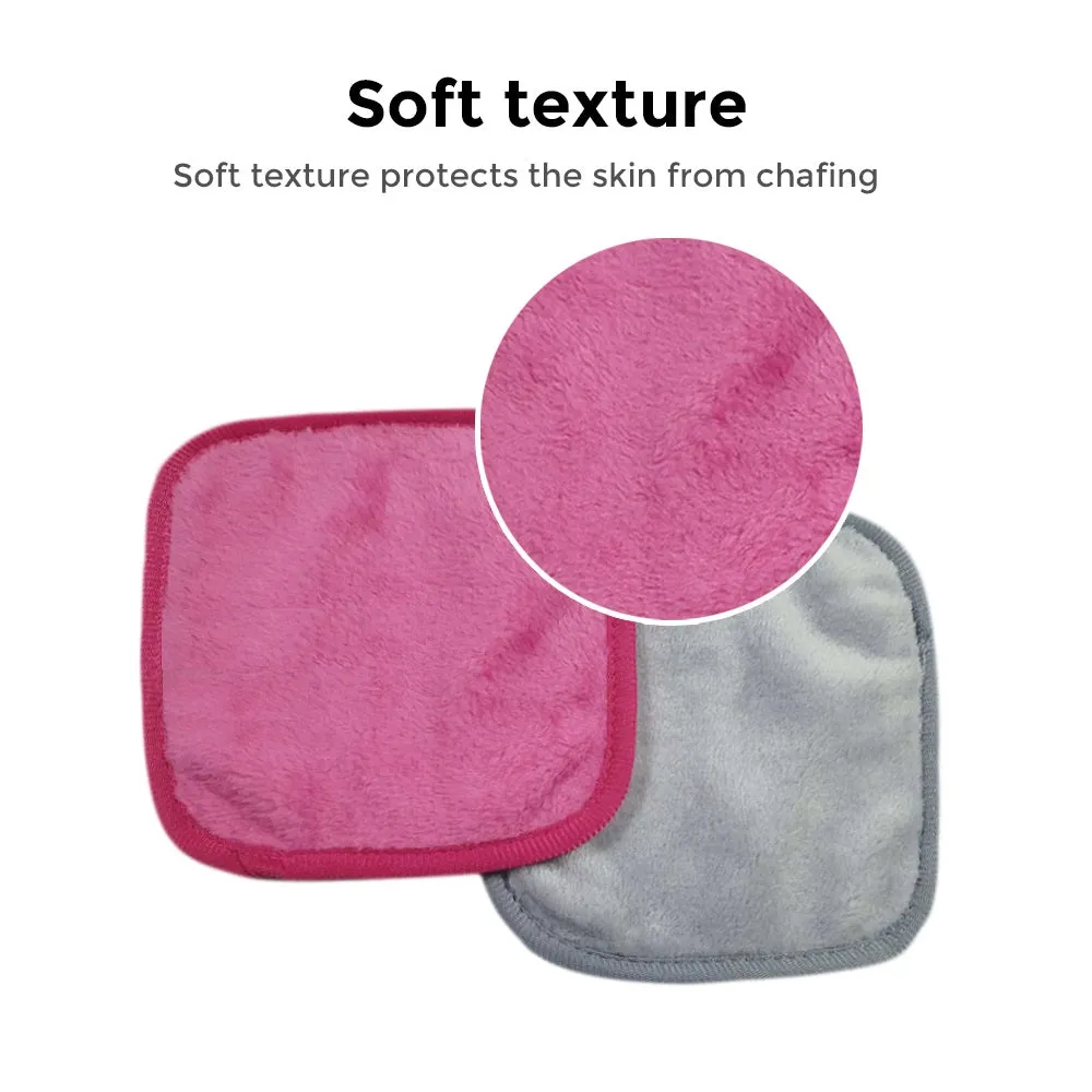 Pack Of 4 - Makeup Remover Cloth Soft Microfiber Reusable Facial Cleansing Towel-  Black