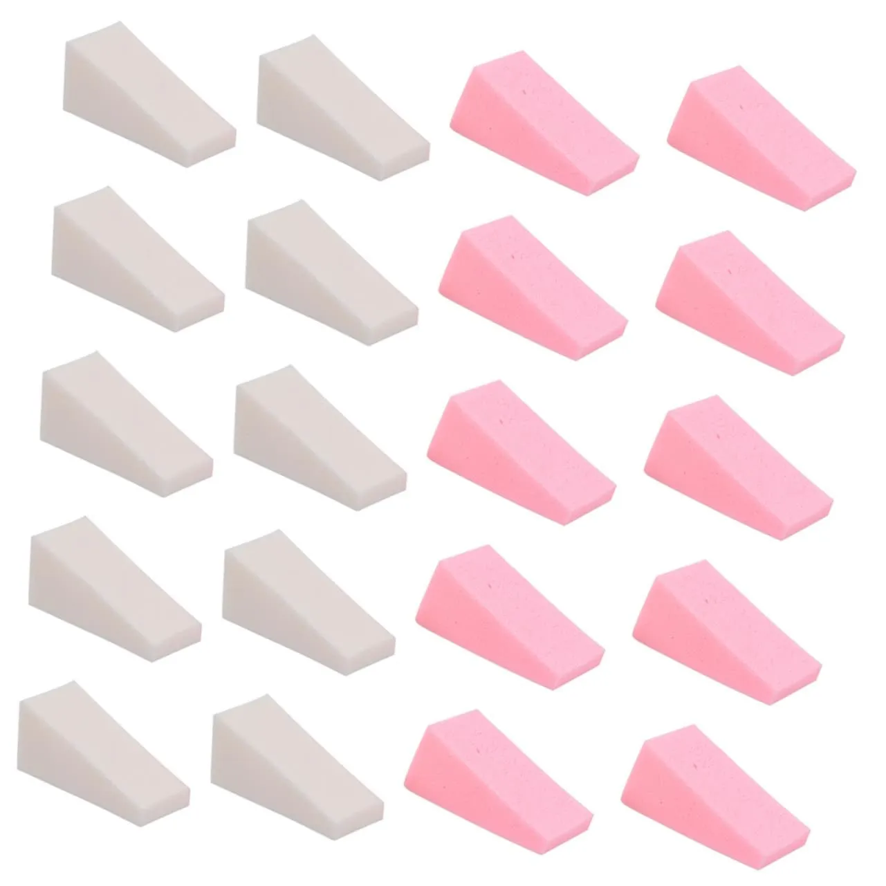 PartyKindom 30pcs Triangle Shape Makeup Sponges Dual Use Powder for Wet Dry Application for Liquid Foundation Loose Powder Blush Soft Easy to Clean