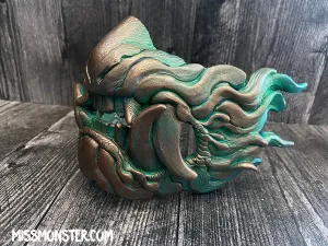 PATREON- SNARL HALF MASK- ANTIQUE BRONZE