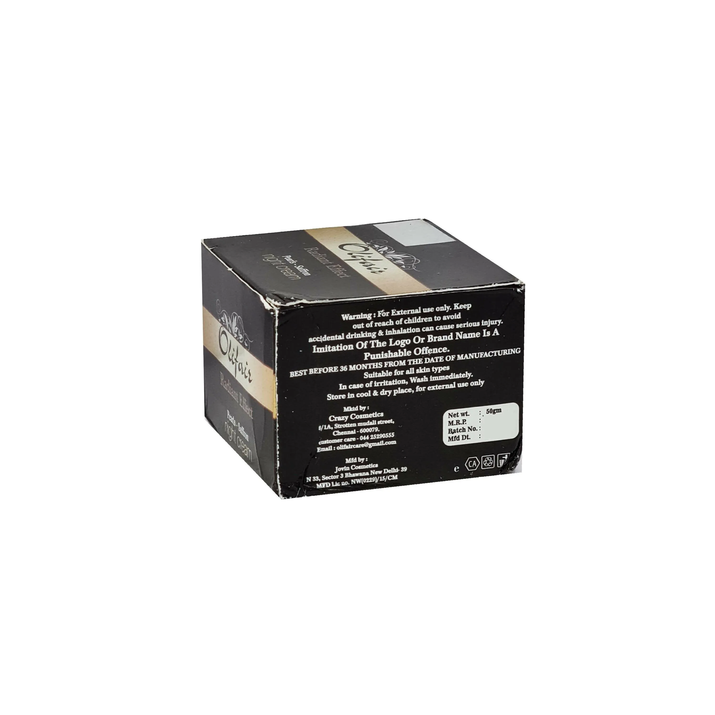 Pearls Saffron Night Olifair Radiant Effect Cream - 50g