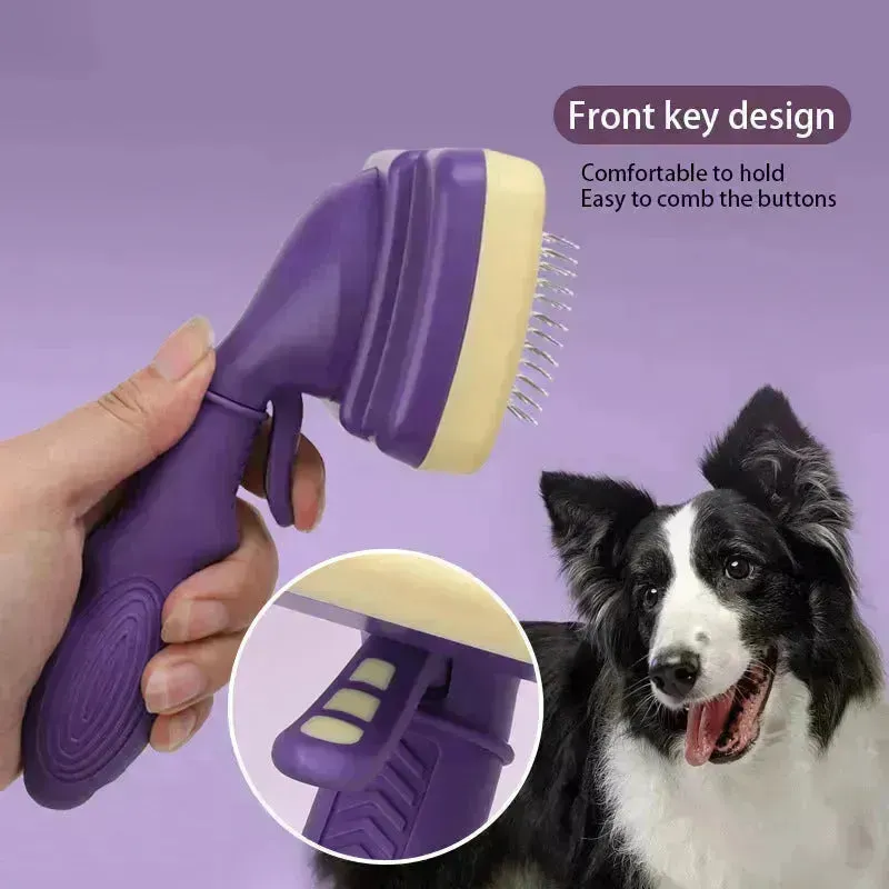 Pet Automatic Hair Removal Comb for Cats, One-Button Knot Removal Comb