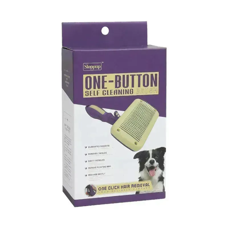Pet Automatic Hair Removal Comb for Cats, One-Button Knot Removal Comb
