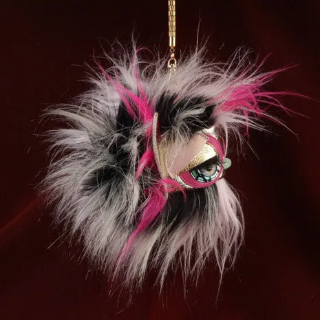 Pink Puff Monster Keychain - Faux Fur - Pre Order