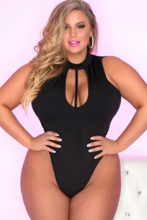 PL20017X Exotic Dancewear Lingerie Taking Risks Choker Bodysuit