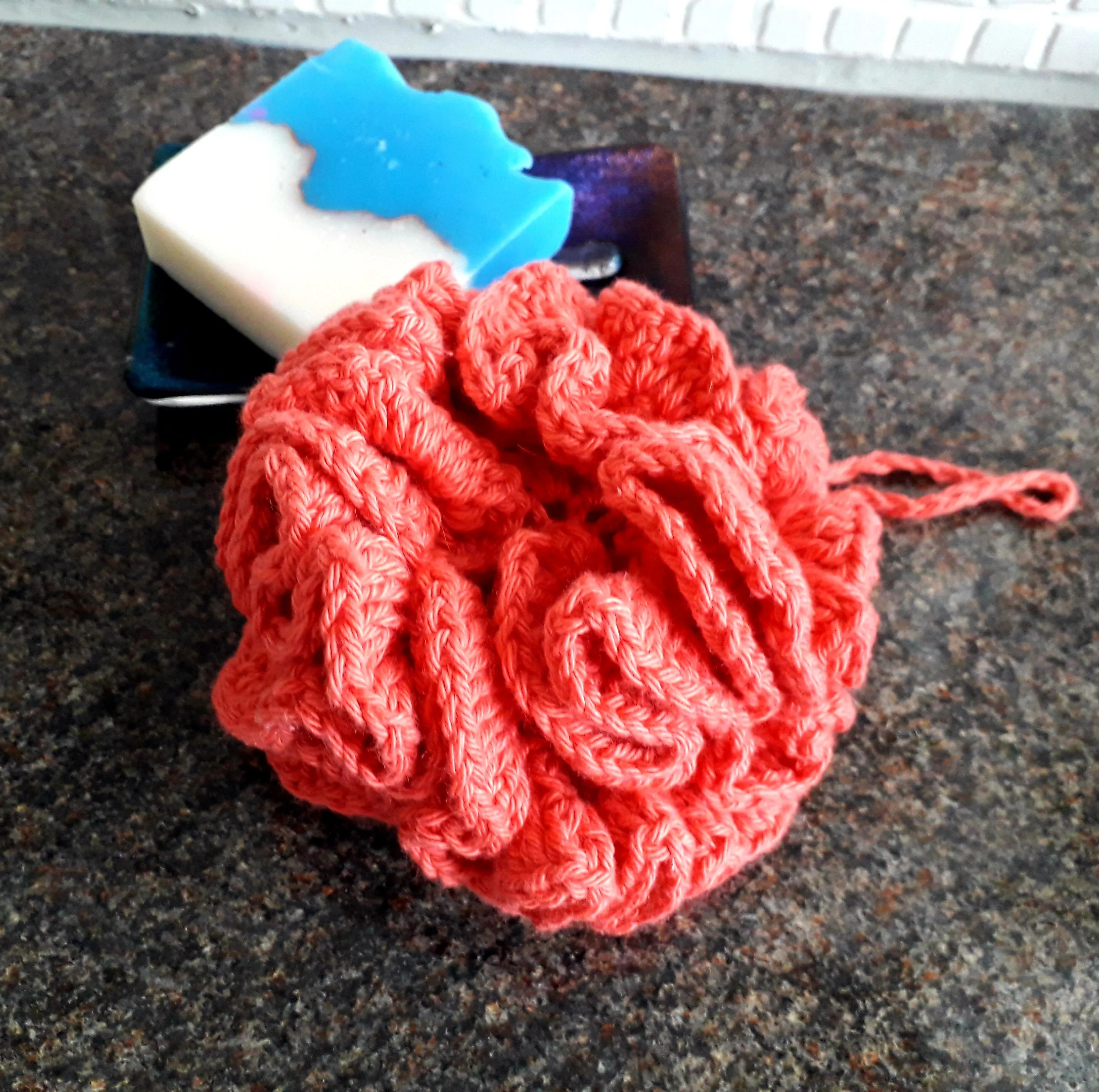 Plastic free shower puff crochet pattern