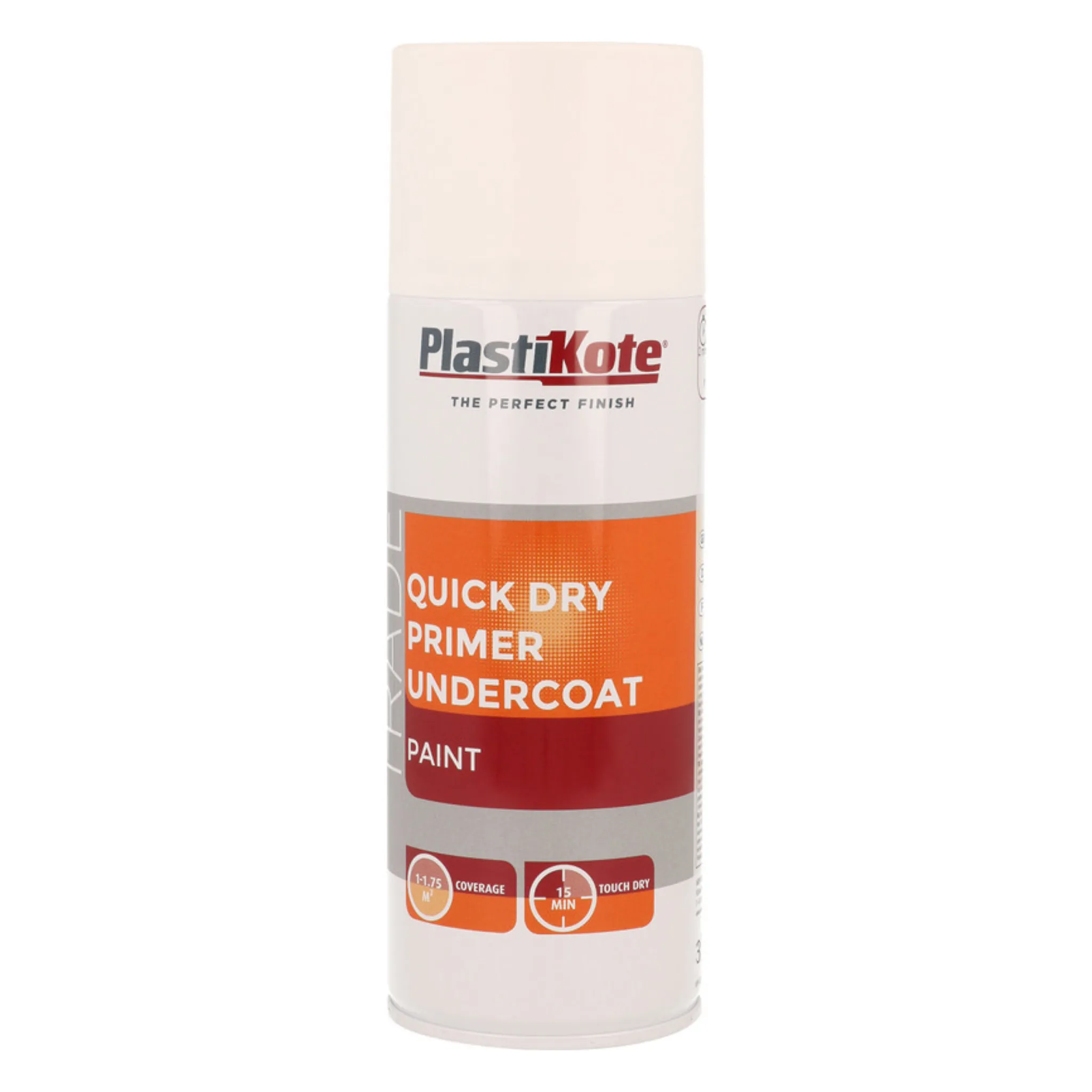 PlastiKote Trade Quick Dry Primer Spray White - 400ml
