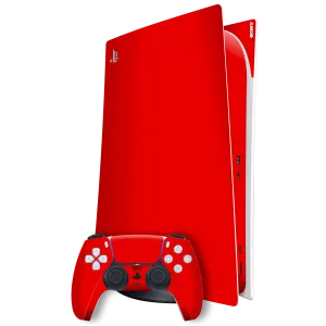 PlayStation 5 (PS5) DIGITAL EDITION GLOSSY Bright Red Skin