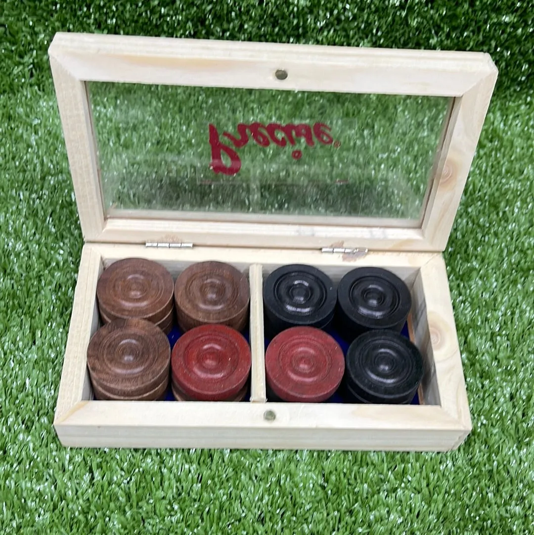 Precise Elegant Wooden Carrom Coins Set
