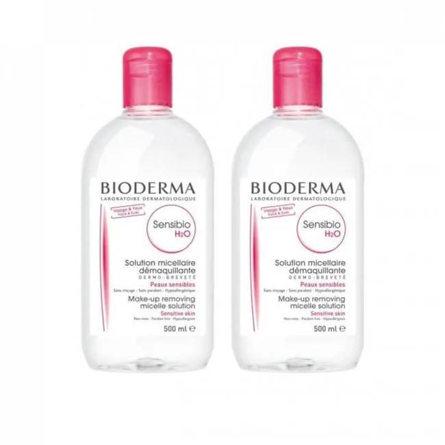 PROMOTIONAL PACK: Bioderma Sensibio H2O Make-Up Removing Micelle Solution 500ml x2