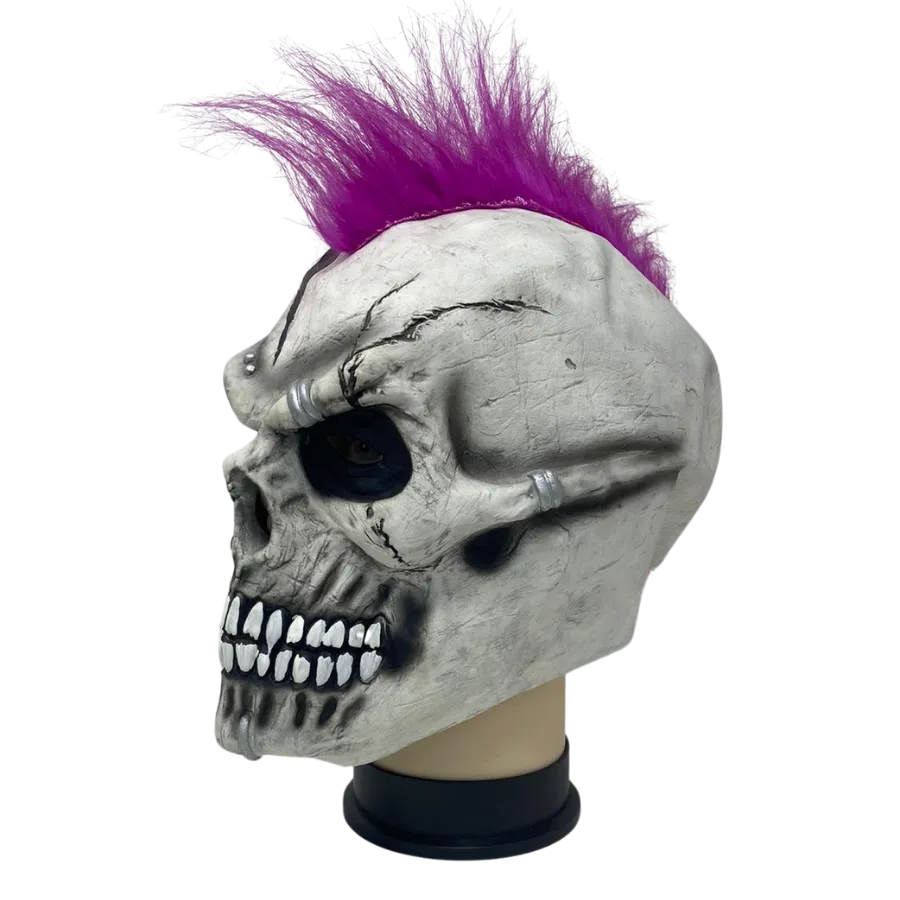 Purple Mohawk Skull Mask
