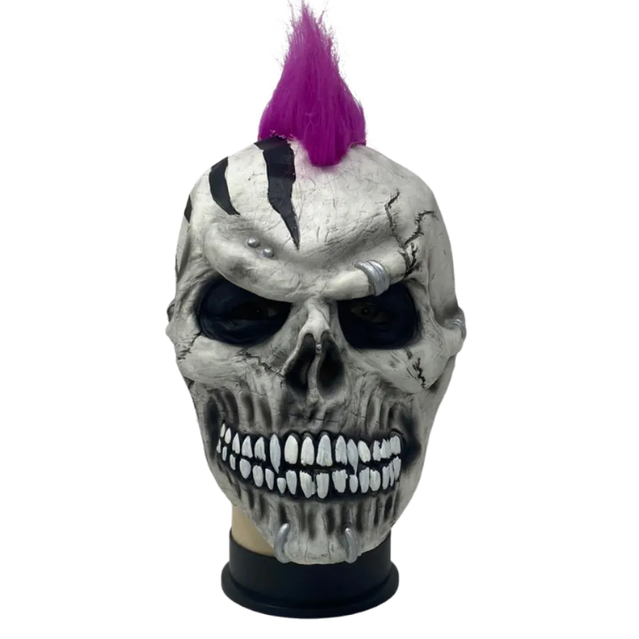 Purple Mohawk Skull Mask