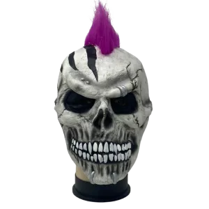 Purple Mohawk Skull Mask