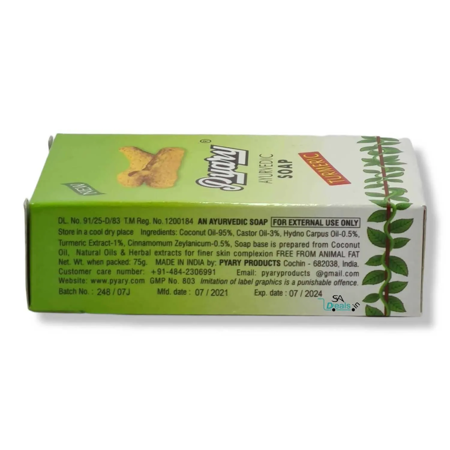 Pyary Ayurvedic Turmeric Skin Whitening Soap 70g