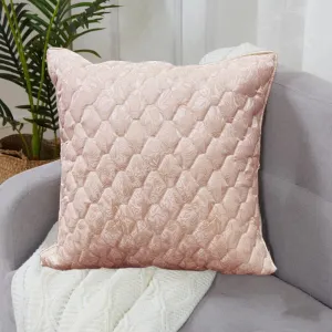 Quilted Cushion Cover - Pink - Pack Of Two
