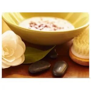"Bowl of ayurvedic facial mask" Poster Print - Multi